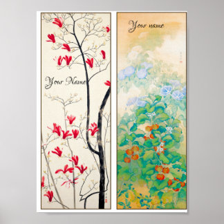 Personalized Japanese Art Motif 2 Bookmarks ポスター