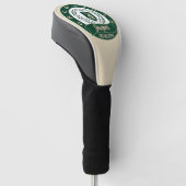 Personalized Jasper Groomsman Crest Green & Ivory ゴルフヘッドカバー (アングル)