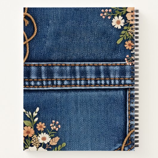 Personalized jeans and florals  ノートブック (裏面)