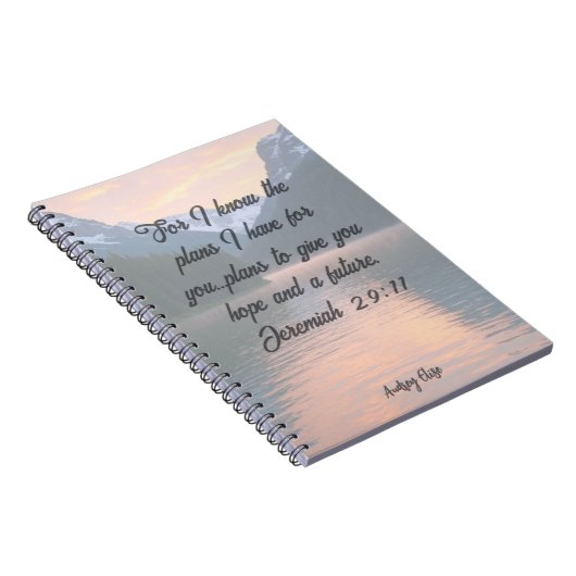 Personalized Jeremiah 29:11 Notebook ノートブック (右側)