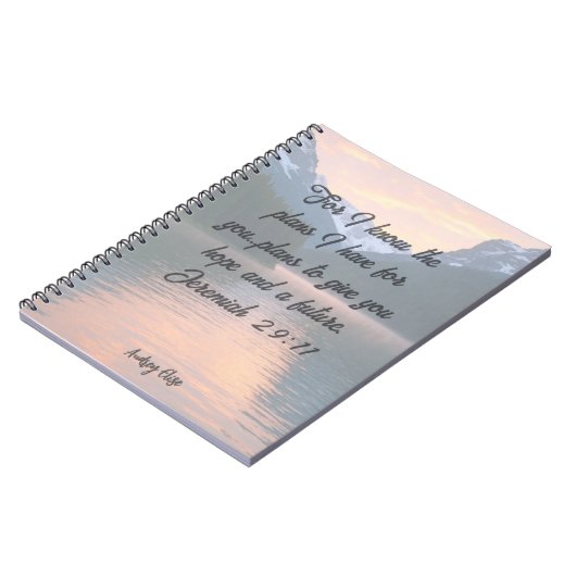 Personalized Jeremiah 29:11 Notebook ノートブック (左側)
