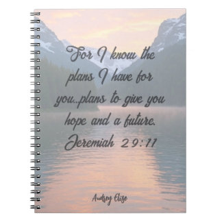 Personalized Jeremiah 29:11 Notebook ノートブック