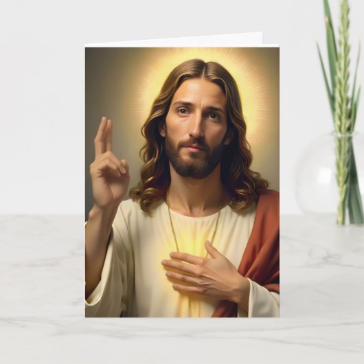 Personalized Jesus 2 Christmas Card カード (正面)