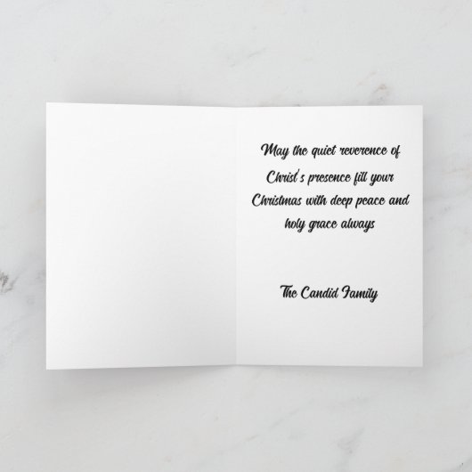 Personalized Jesus 2 Christmas Card カード (内部)