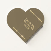 Personalized Jesus & Coffee Heart Crayon Art ノートブック (裏面)