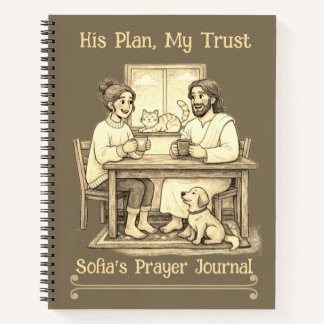 Personalized Jesus Sepia Luxury Journal ノートブック