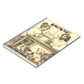 Personalized Jesus With Us Sepia Faith Notebook  ノートブック (左側)