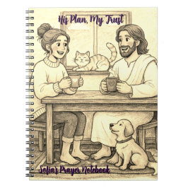 Personalized Jesus With Us Sepia Faith Notebook ノートブック