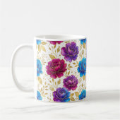 Personalized Jewel Tone Floral Classic 11oz Mug コーヒーマグカップ (左)