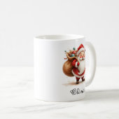 Personalized Jolly Santa Claus Coffee Mug コーヒーマグカップ (正面右)
