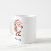 Personalized Jolly Santa Claus Coffee Mug コーヒーマグカップ (正面左)