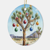 Personalized Joshua Tree at Christmas セラミックオーナメント (左)