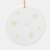 Personalized Joy Christmas Photo セラミックオーナメント (裏面)