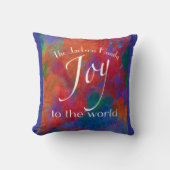  Personalized Joy To The World Red Christmas  クッション (正面)