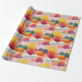 Personalized Joyful Watercolor Wrapping Paper ラッピングペーパー