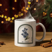 Personalized July Birth Month Flower コーヒーマグカップ