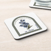 Personalized July Birth Month Flower Coaster コースター (左側)