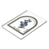 Personalized July Birth Month Flower Notebook ノートブック (左側)