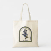 Personalized July Birth Month Flower Tote Bag トートバッグ (裏面)