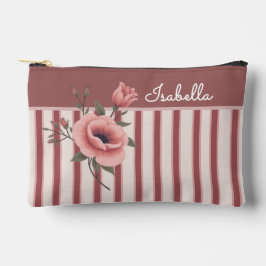 Personalized June Birth Flower アクセサリーポーチ