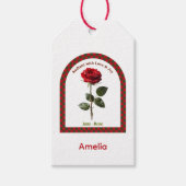 Personalized June Birth Month Flower ギフトタグ (正面)