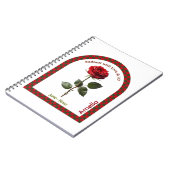 Personalized June Birth Month Flower Notebook ノートブック (左側)