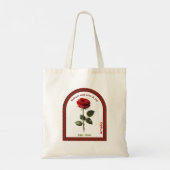 Personalized June Birth Month Flower Tote Bag トートバッグ (裏面)