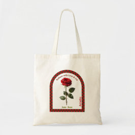 Personalized June Birth Month Flower Tote Bag トートバッグ