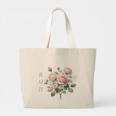 Personalized June Rose Tote Bag ラージトートバッグ (裏面)