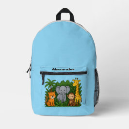 Personalized Jungle Animal Backpack – Fun Safari  プリントバックパック