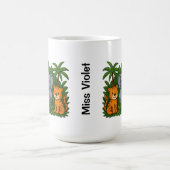 Personalized Jungle Animal Mug – Fun Teacher Gift  コーヒーマグカップ (中央)