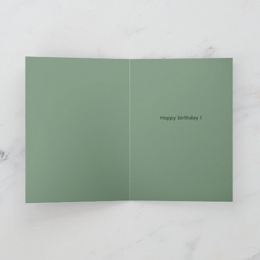 Personalized Jungle Animals Birthday Card カード (内部)