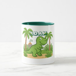 Personalized Jungle Dinosaur Mug for Kids マグカップ