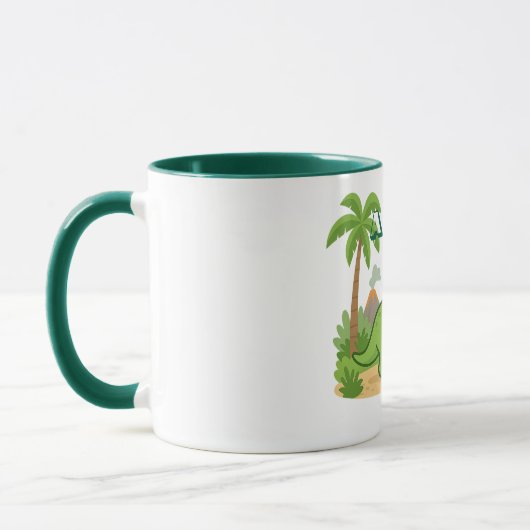 Personalized Jungle Dinosaur Mug for Kids マグカップ (左)