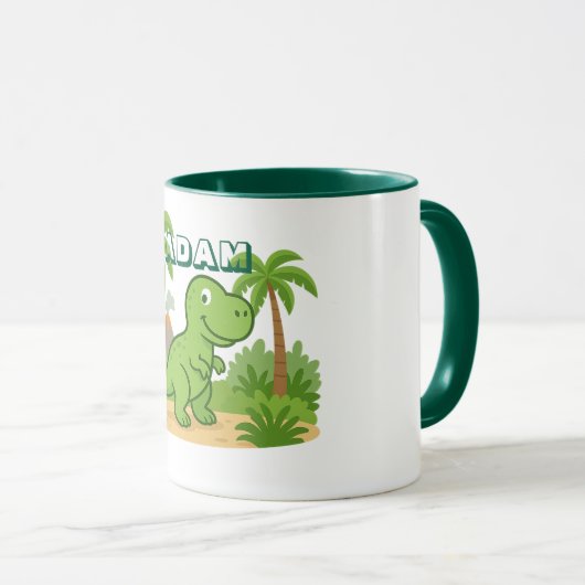 Personalized Jungle Dinosaur Mug for Kids マグカップ (正面右)