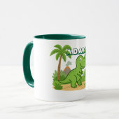 Personalized Jungle Dinosaur Mug for Kids マグカップ (正面左)