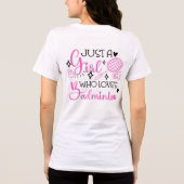 Personalized Just A Girl Who Loves Badminton Pink  トライブレンドＴシャツ (裏面)