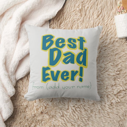 Personalized Just for Him Best Dad Ever クッション (ブランケット)