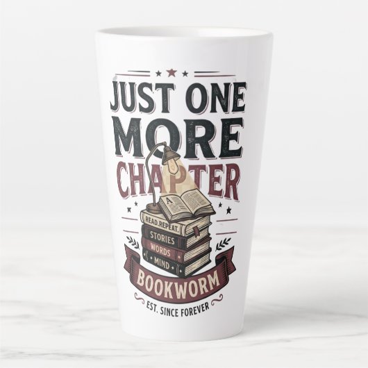 Personalized Just One More Chapter Est 1985 Bookwo カフェラテマグ (正面)