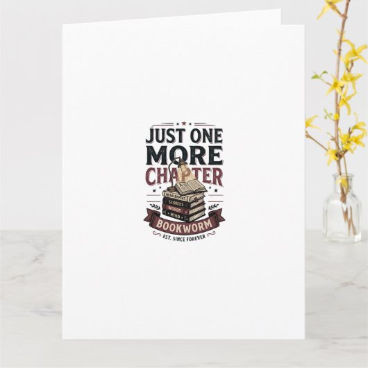 Personalized Just One More Chapter Est 1985 Bookwo カード (黄色い花)