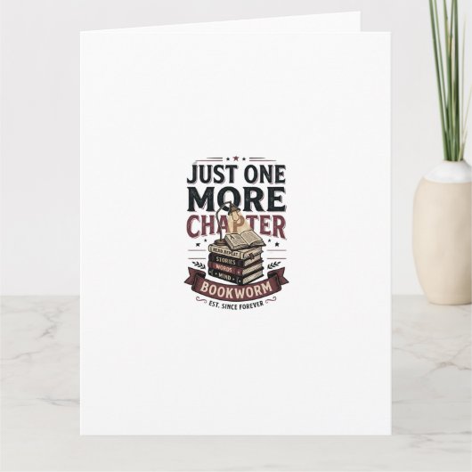 Personalized Just One More Chapter Est 1985 Bookwo カード (正面)