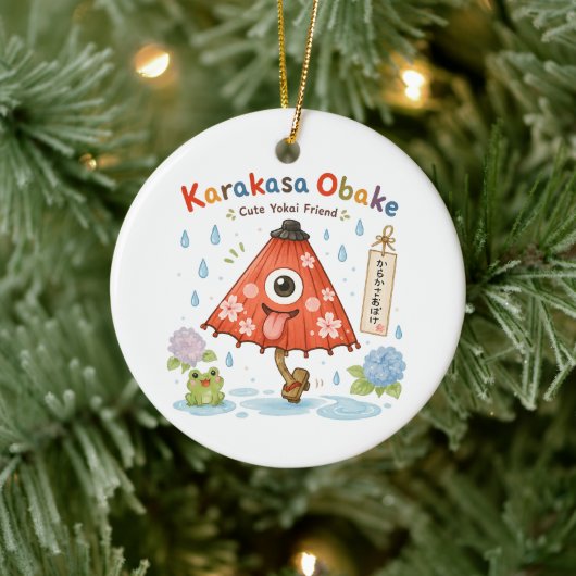 Personalized Karakasa Obake Mug | Custom Name & Me セラミックオーナメント (ツリー)