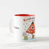 Personalized Karakasa Obake Mug | Custom Name & Me ツートーンマグカップ (正面左)