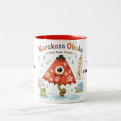 Personalized Karakasa Obake Mug | Custom Name & Me ツートーンマグカップ (中央)