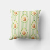 Personalized Kawaii Avocado Pattern クッション (裏面)