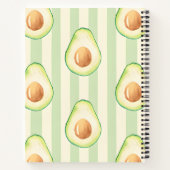 Personalized Kawaii Avocado Pattern ノートブック (裏面)
