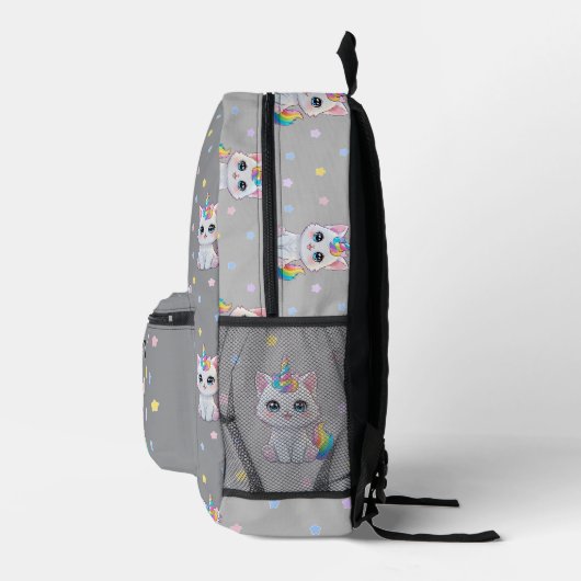 Personalized Kawaii Caticorn name printed backpack プリントバックパック (右)