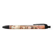 Personalized Kawaii Hedgehog Ink Pen 黒ボールペン (トップ)