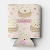 Personalized Kawaii Pastel Dumpling Pattern 缶クーラー (裏面)
