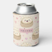 Personalized Kawaii Pastel Dumpling Pattern 缶クーラー (缶裏面)